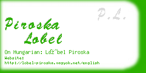 piroska lobel business card
